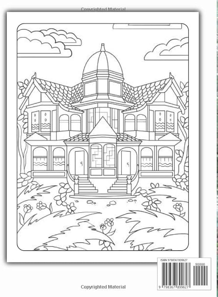 Victorian house adult coloring books beautiful stress relieving coloring book of victorian houses perfect gift for women who loved architecture jlerner misty books