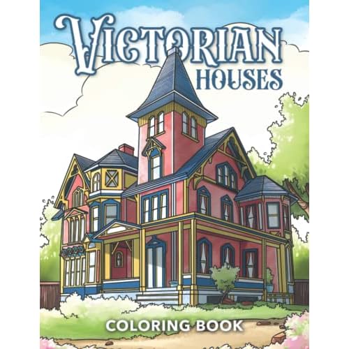 Victorian houses coloring book historical british