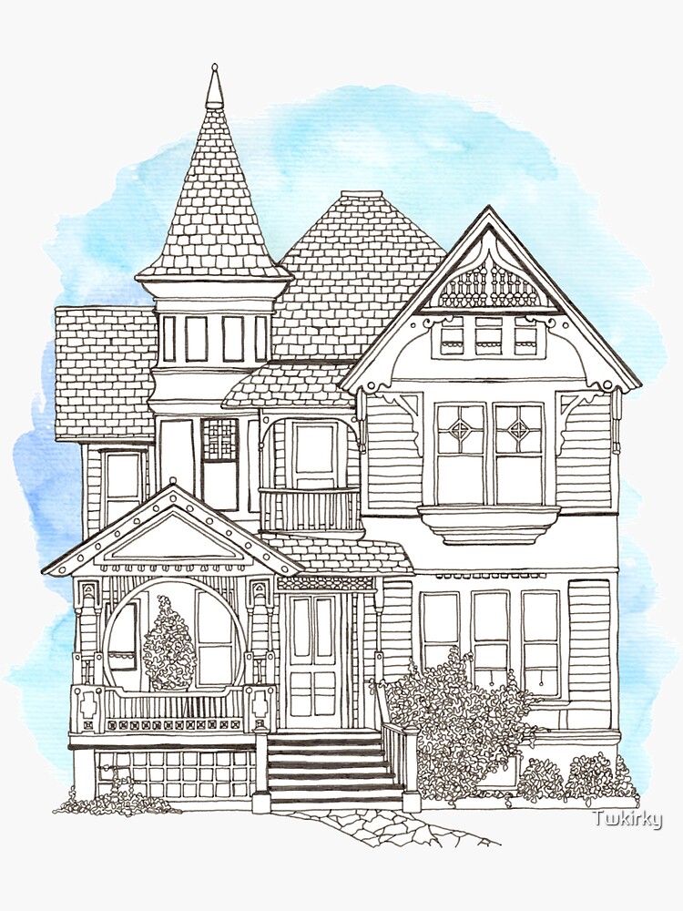 Victorian house sticker for sale by twkirky