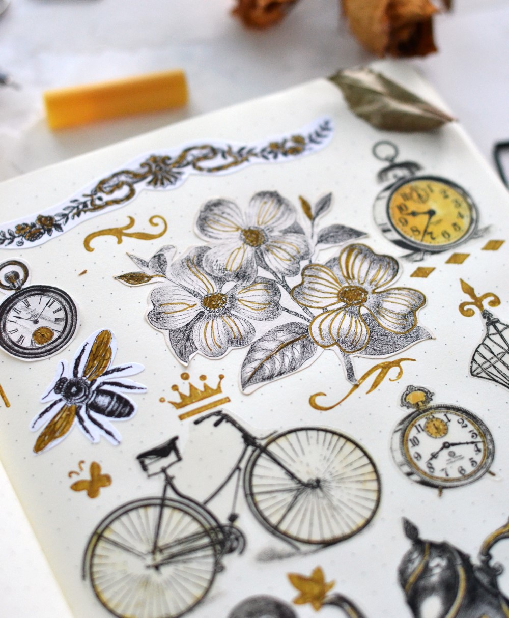 Diy vintage stickers free printable