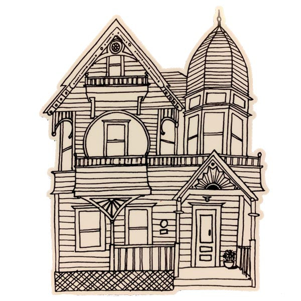 Victorian house number sticker
