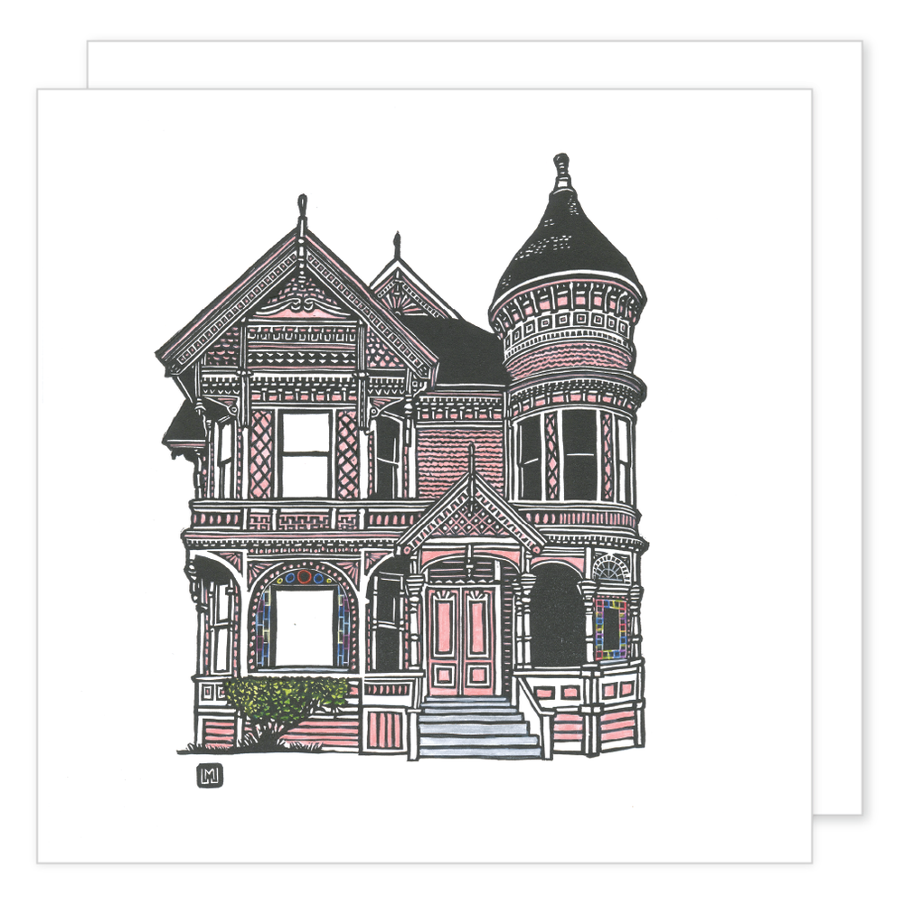 Victorian house card