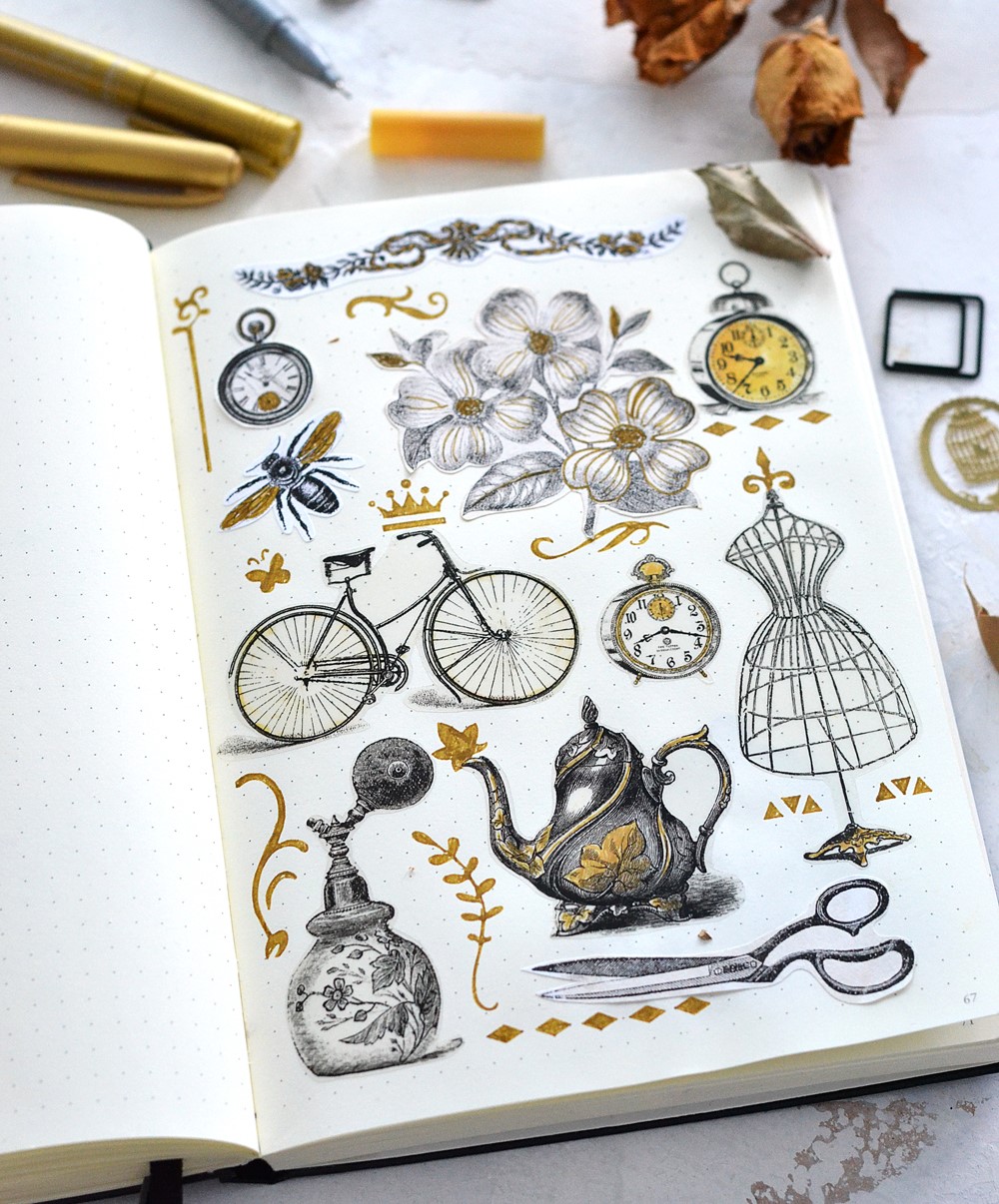 Diy vintage stickers free printable