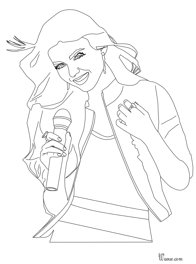 Victorious victoria justice coloring page to print and color