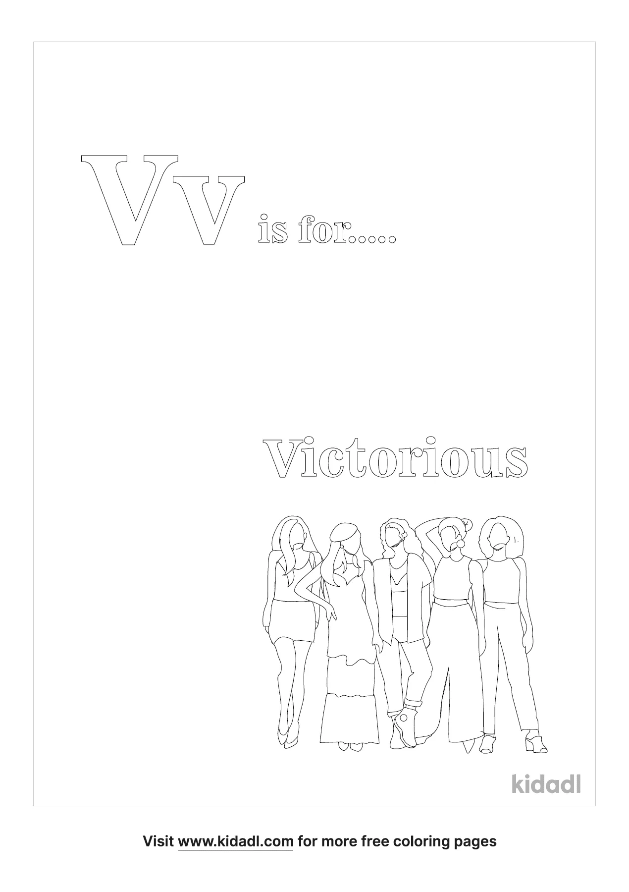 Free v is for victorious coloring page coloring page printables