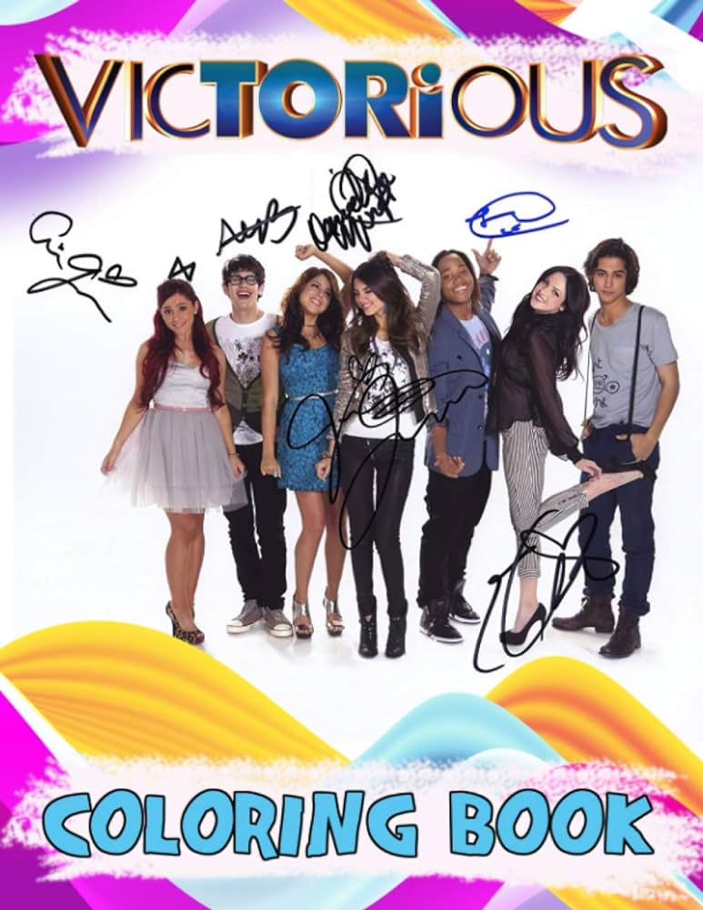 Victorious coloring book an amazing coloring book for fans for relaxation stress relieving and have fun with adorable characters of victorious gerard thomas books