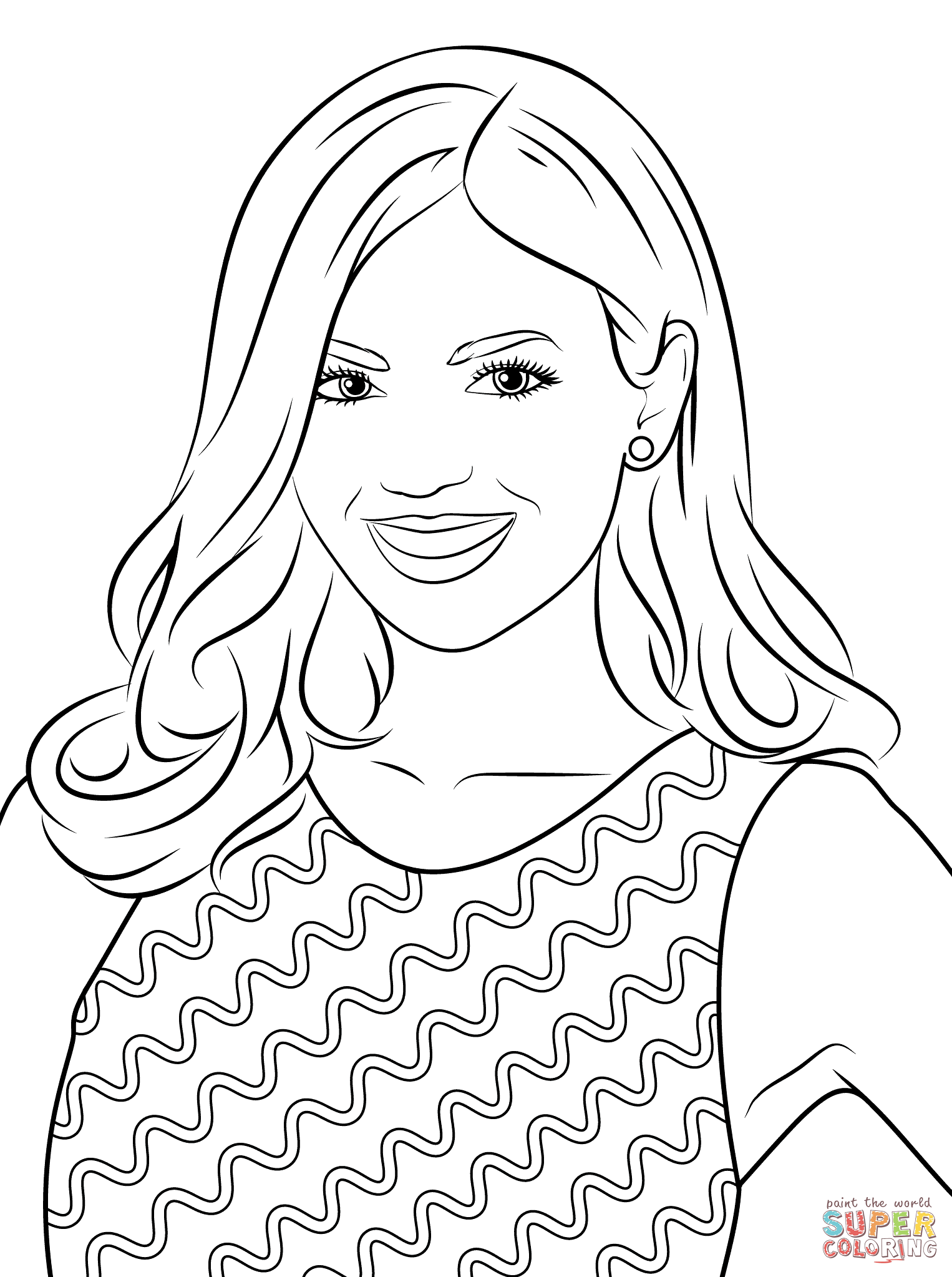 Victoria justice coloring page free printable coloring pages