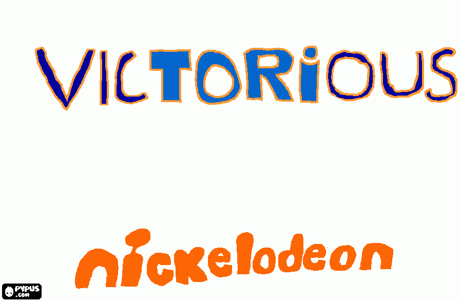 Victorious logo coloring page printable victorious logo