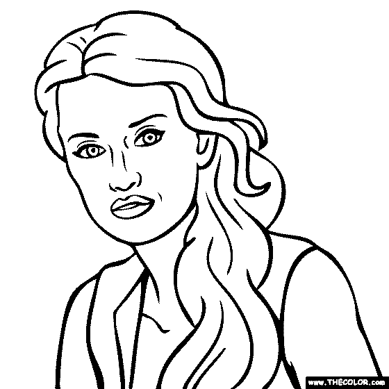 Faous actress coloring pages