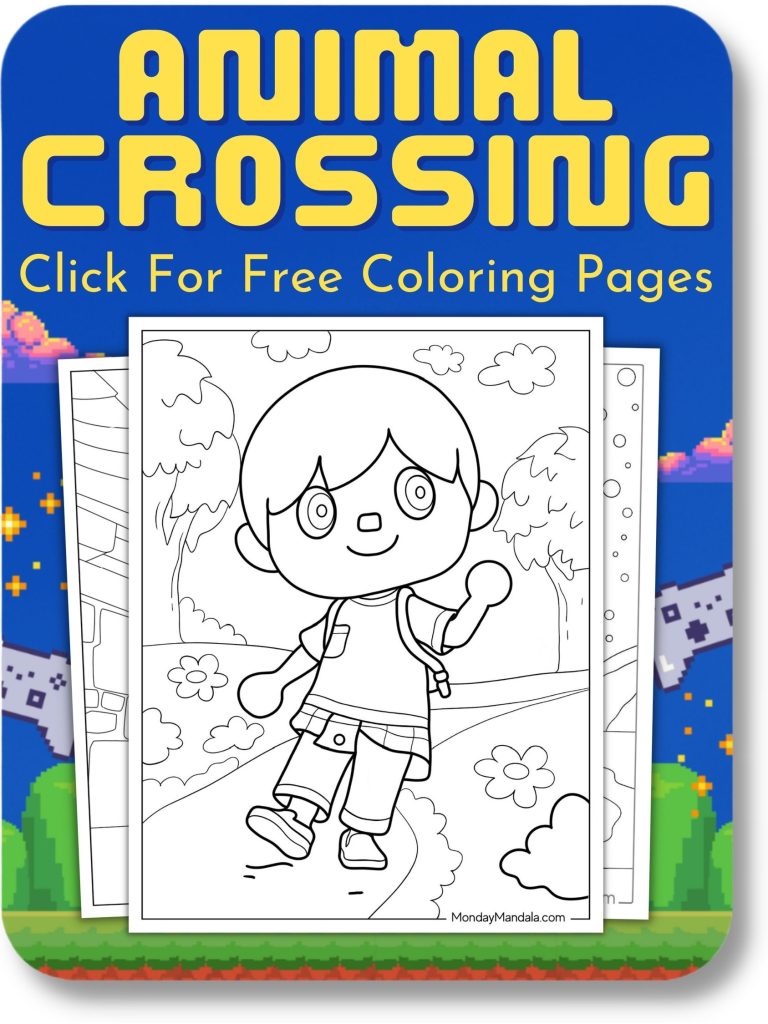 Video game coloring pages free pdf printables