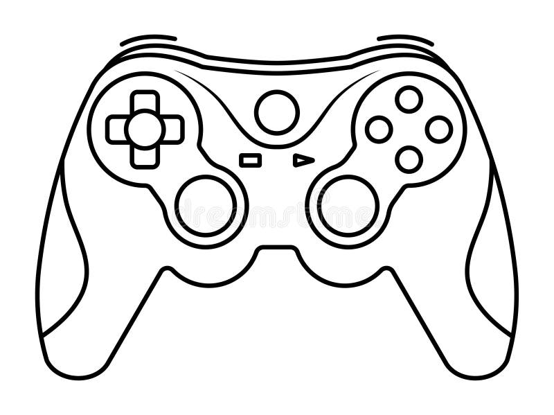 Xbox video game controllers or gamepad line art icon for apps and websites stock vector