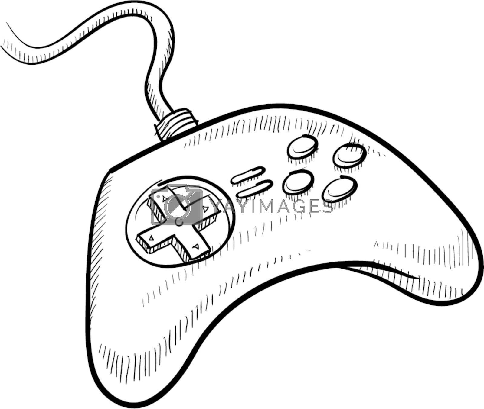 Video game controller sketch by lhfgraphics vectors illustrations with unlimited downloads