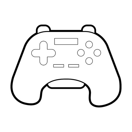 Game controller outline cliparts stock vector and royalty free game controller outline illustrations
