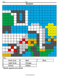Video game color by number