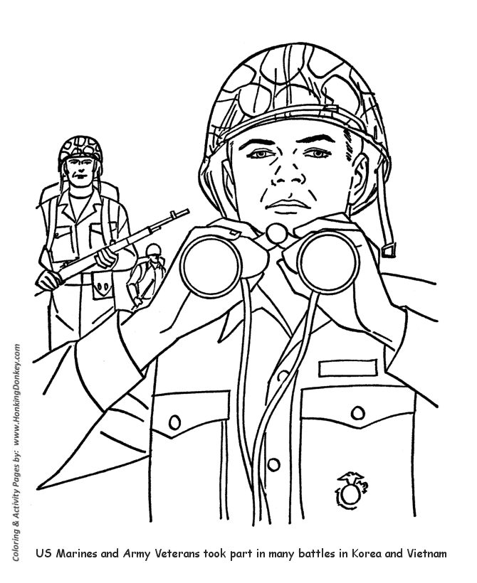 Veterans day coloring pages