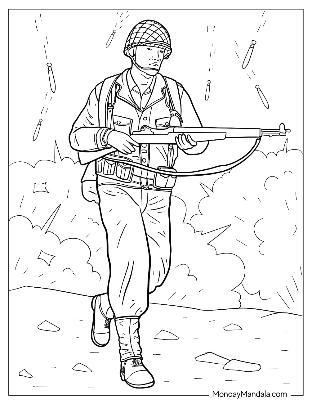 Soldier coloring pages free pdf printables