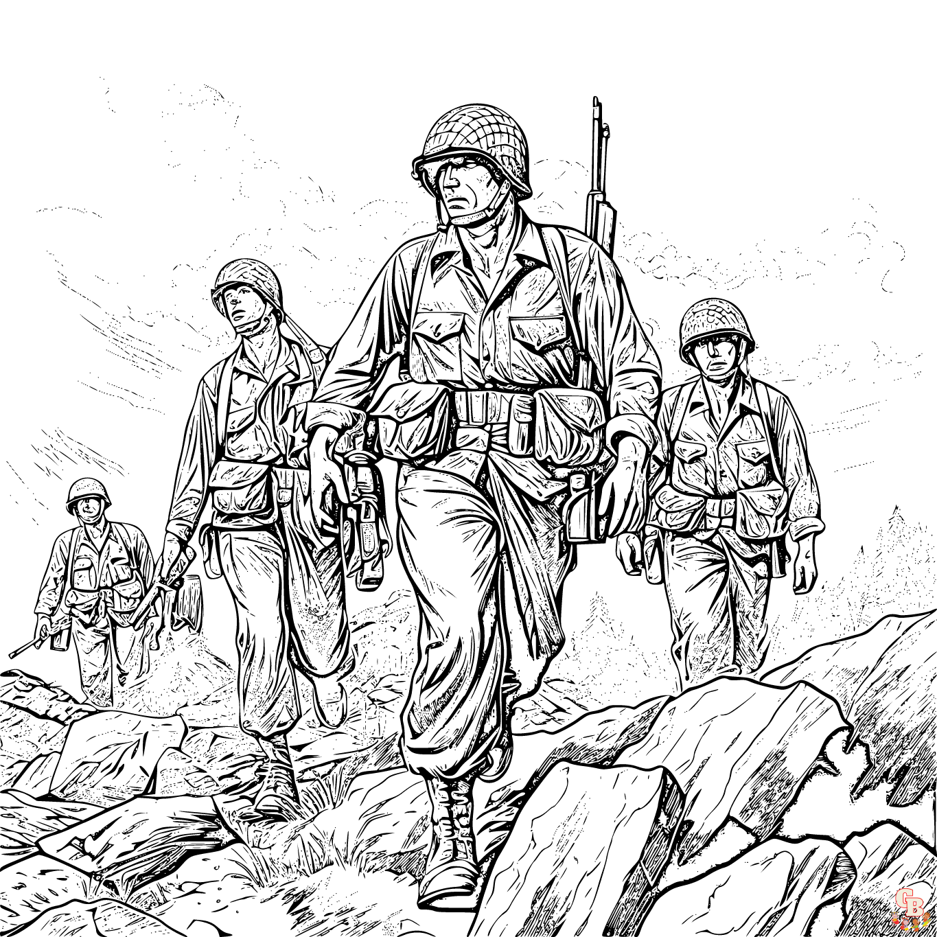 Printable war coloring pages free for kids and adults
