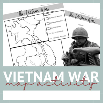 Vietnam war map activity by just history tpt