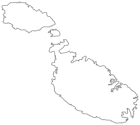 Outline map of malta coloring page free printable coloring pages