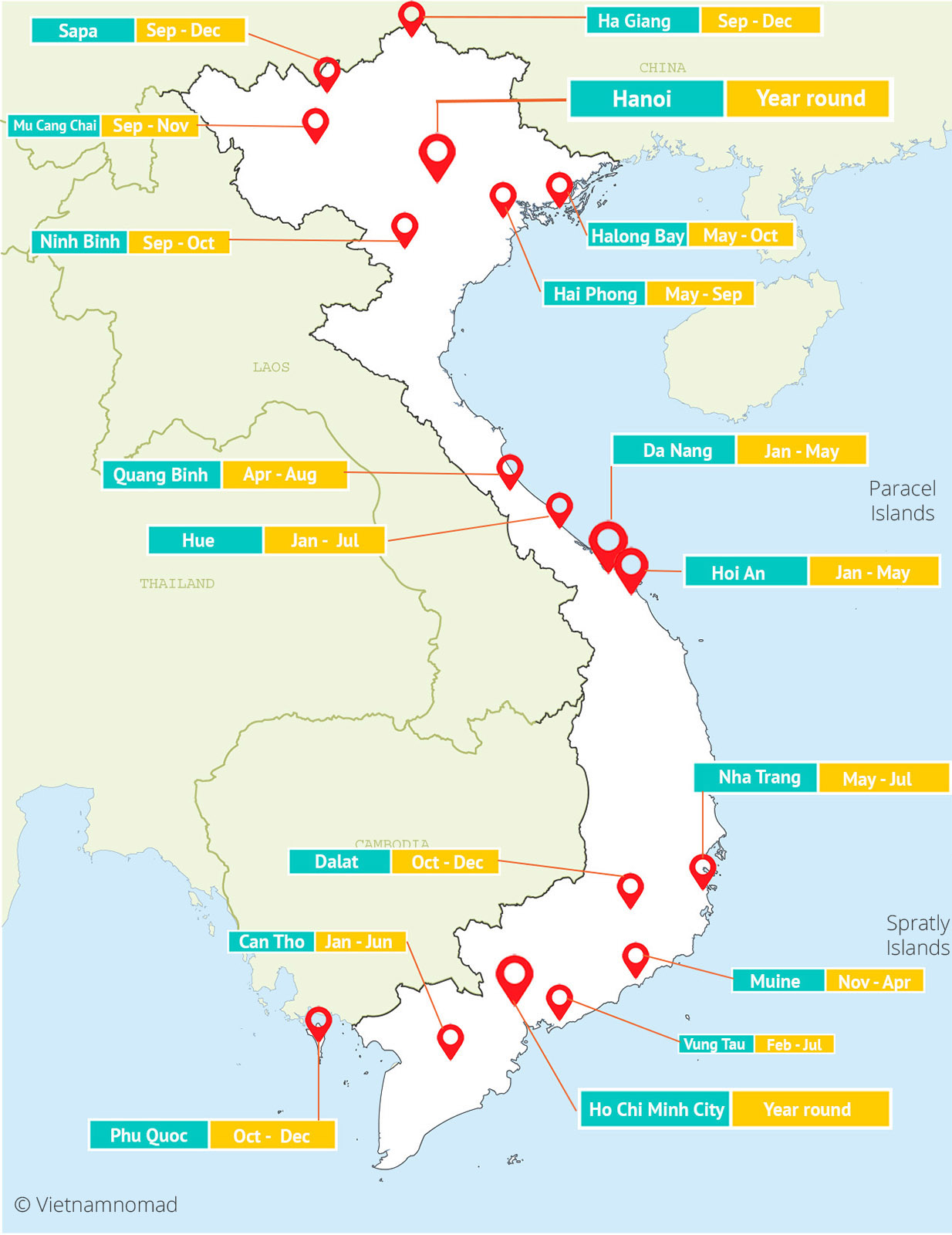 Map of vietnam vietnam regions travel map