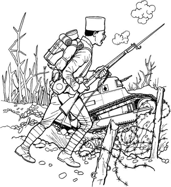 Great soldier coloring page