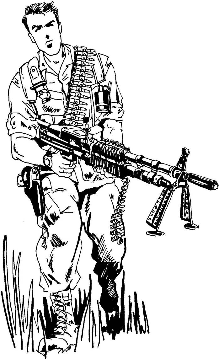Machinegunner vietnam war by jomaramos on