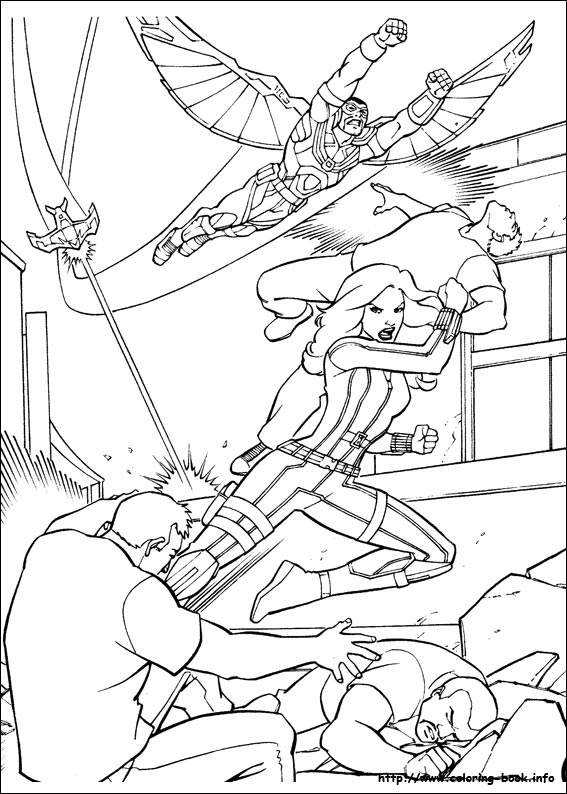 Captain america civil war coloring picture