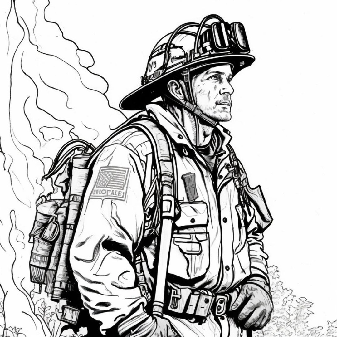 Firefighting coloring pages