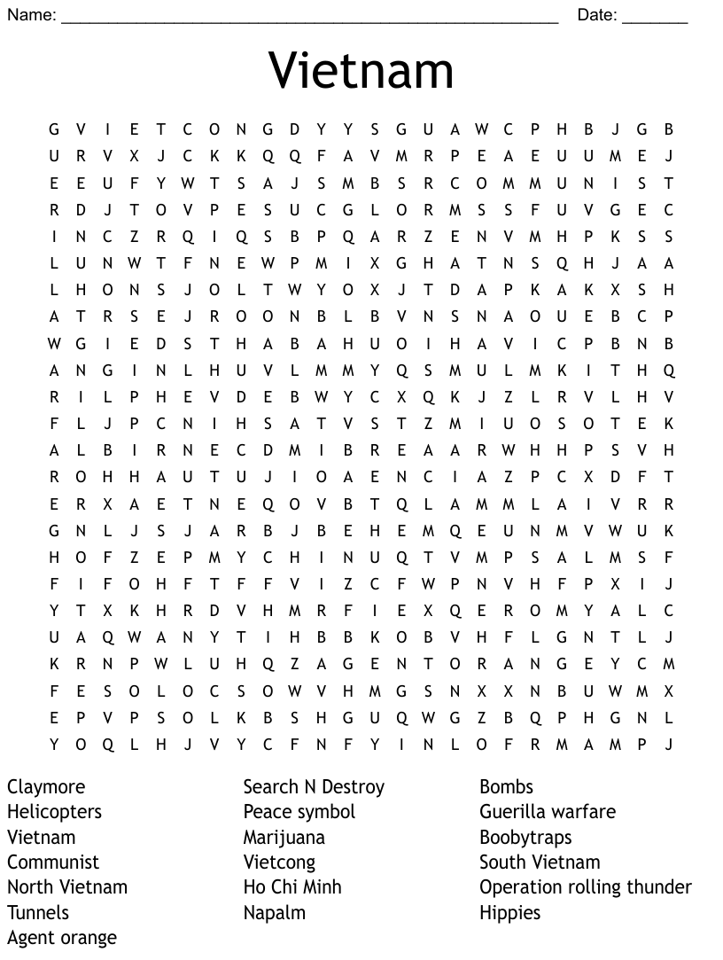 Vietnam word search