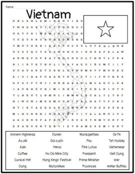 Vietnam word search by from miss mcmullens classroom to yours tpt