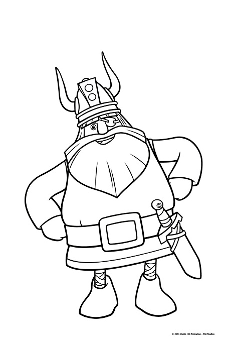 Vic the viking coloring pages for kids