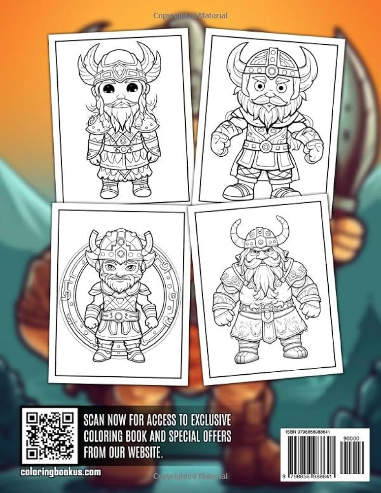 Chibi cute viking coloring book unleash your creativity with adorable chibi viking coloring pages e phillips obrien books