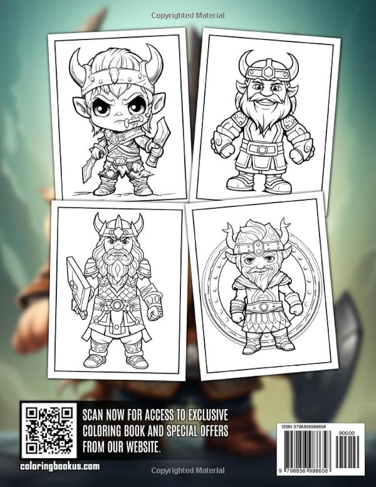 Chibi cute viking coloring book discover the adorable world of chibi vikings with cute coloring pages e phillips obrien books