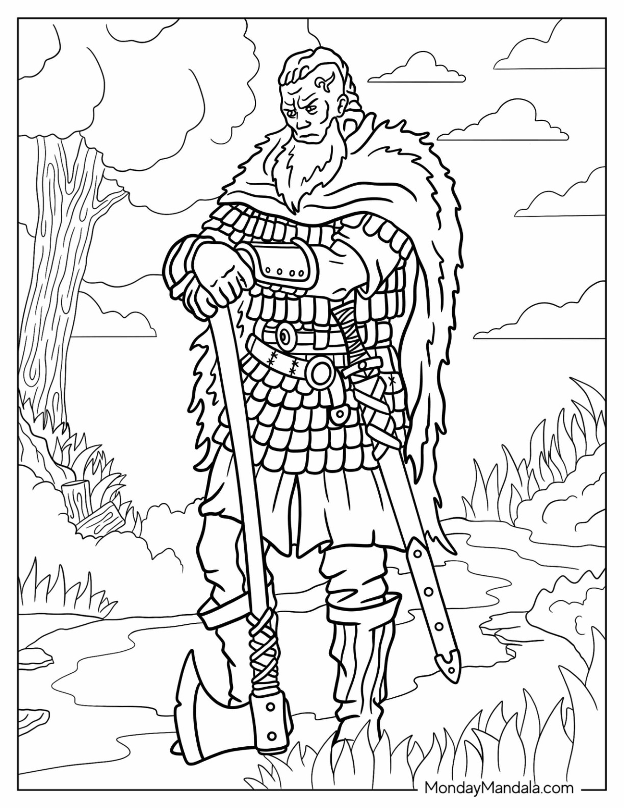 Viking coloring pages free pdf printables