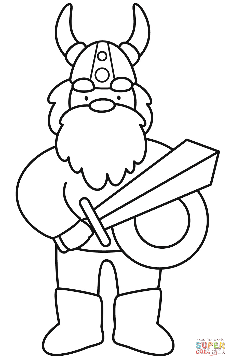 Viking coloring page free printable coloring pages