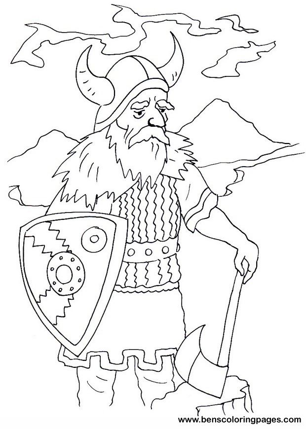 Viking coloring pages for kids