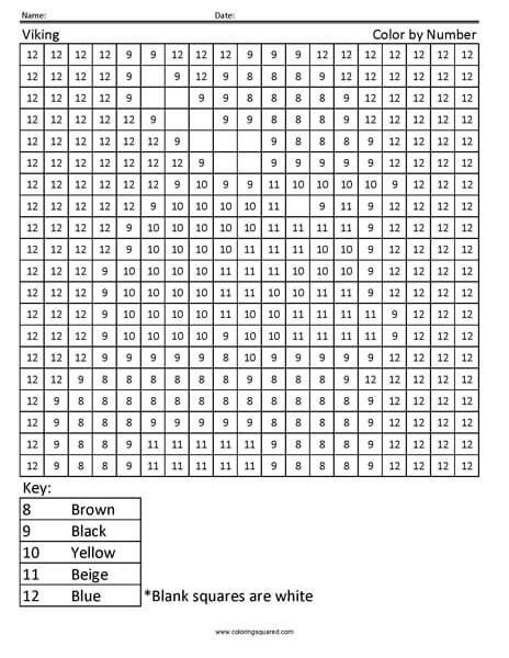 Viking color by number