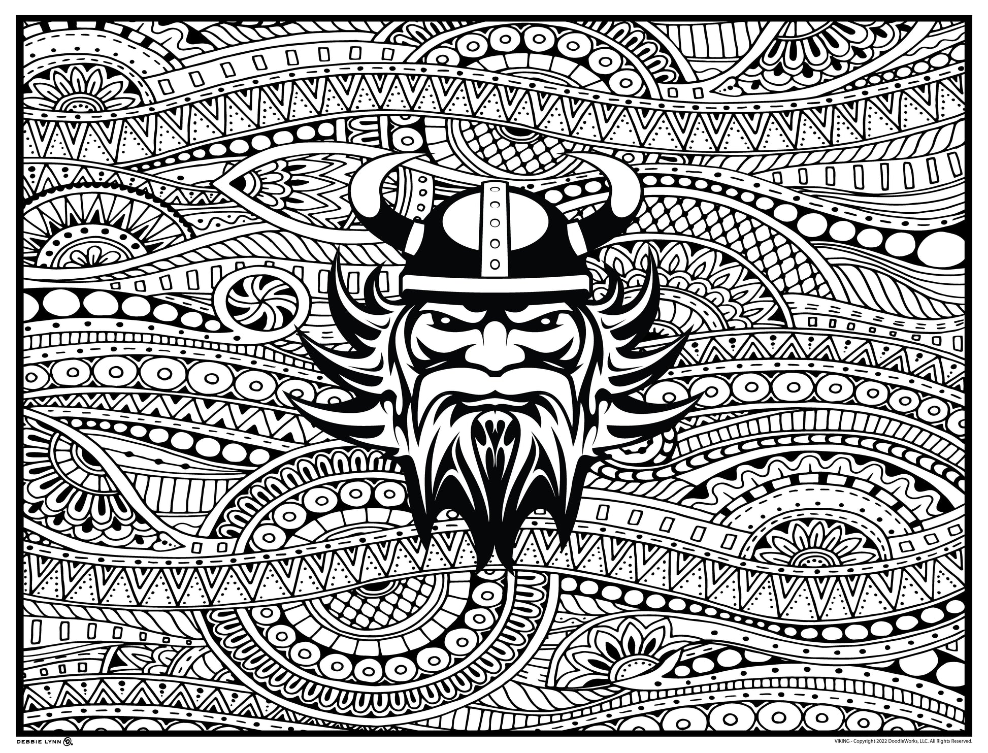 Viking personalized giant coloring poster x â debbie lynn
