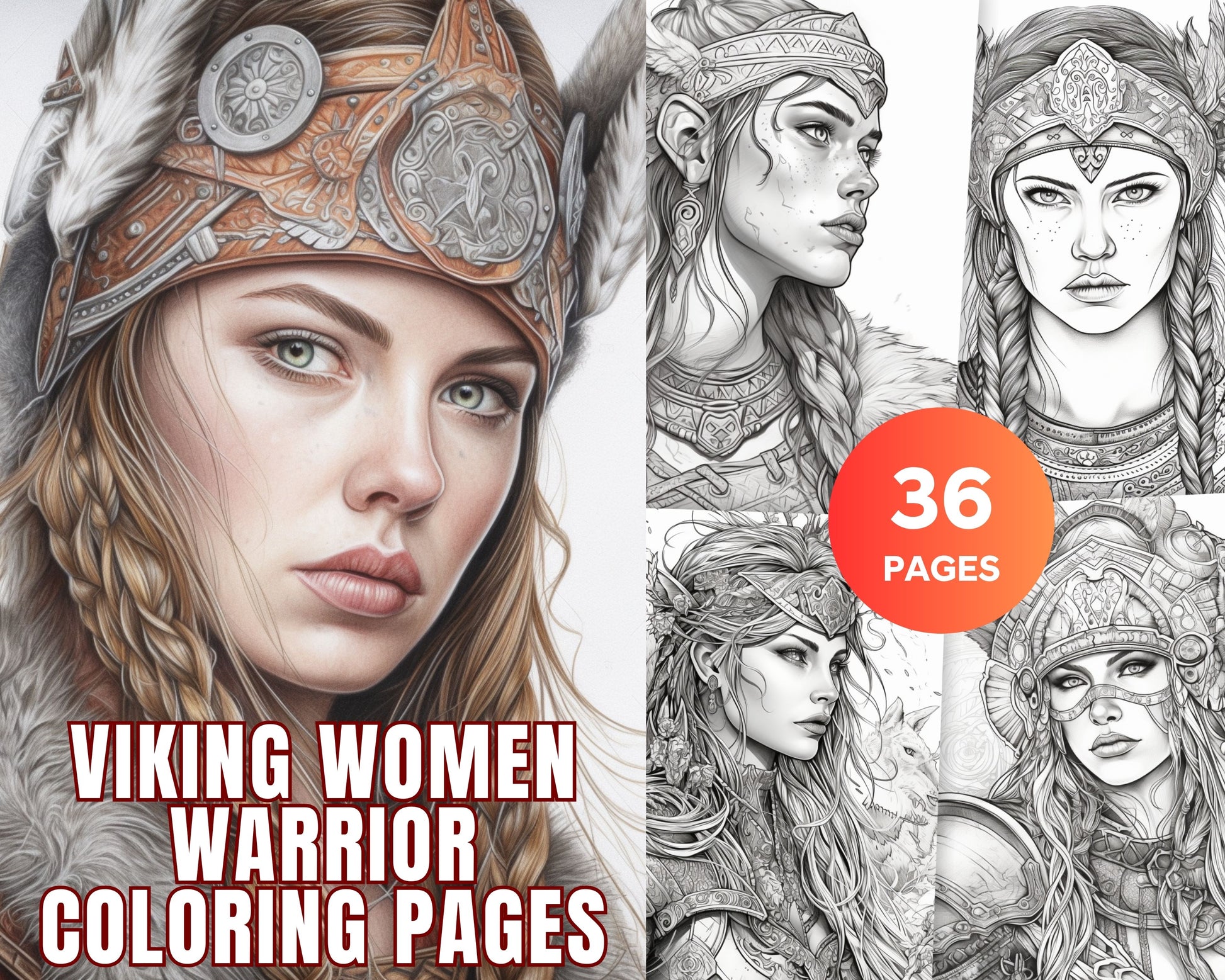 Viking women warrior printable coloring pages for adults nordic cu â coloring