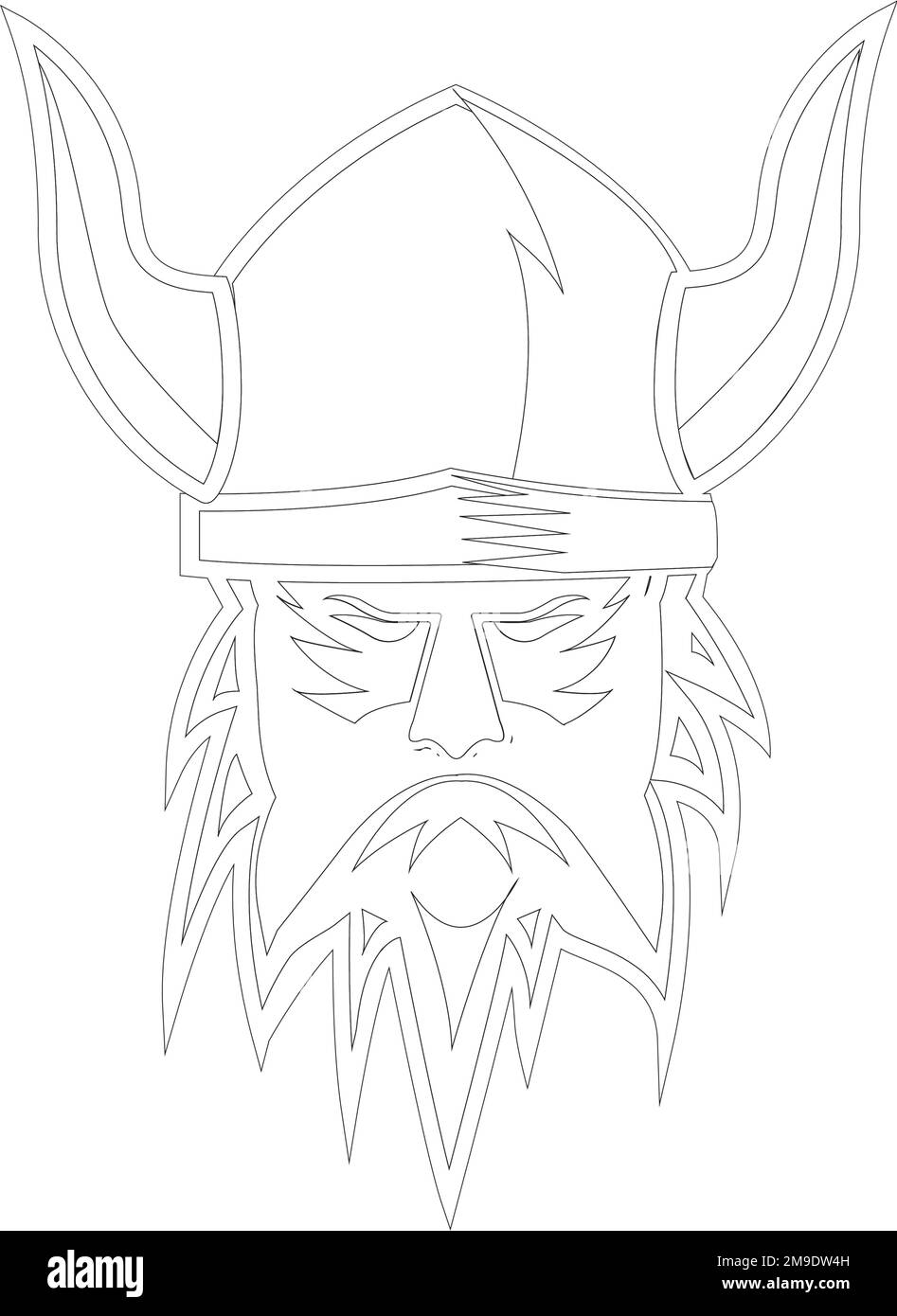 Vikings logo vector design template stock vector image art