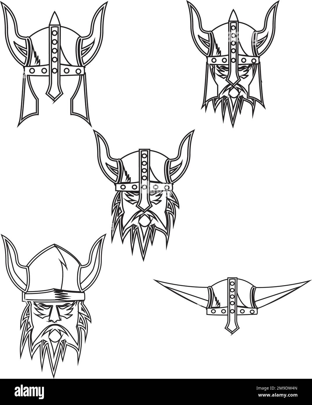 Vikings logo vector design template stock vector image art