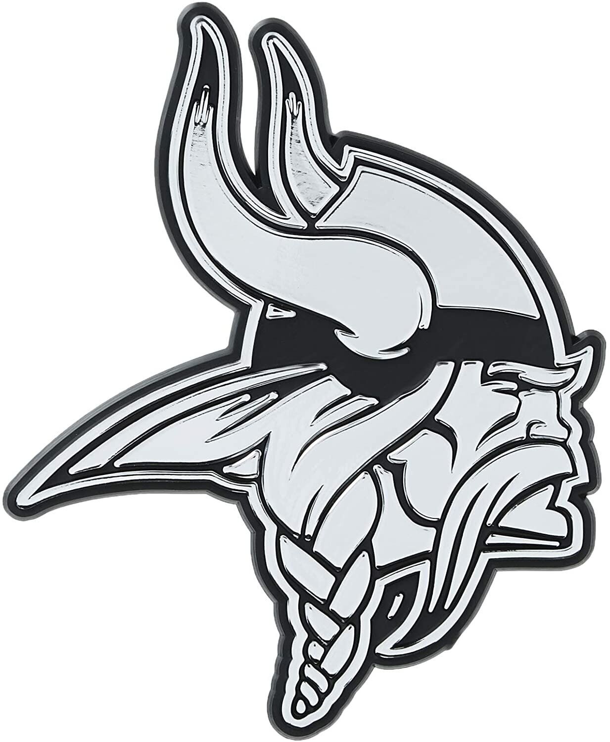 Minnesota vikings logo d chrome auto decal sticker truck car rico x inches for sale online