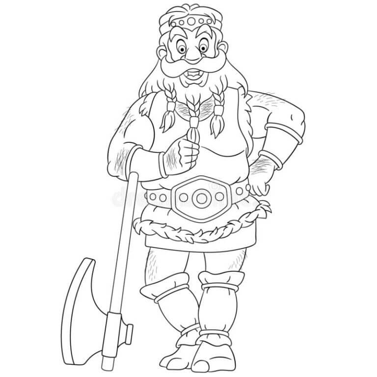 Vikings logo coloring page