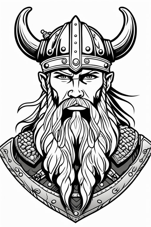 Vector art of a viking warrior