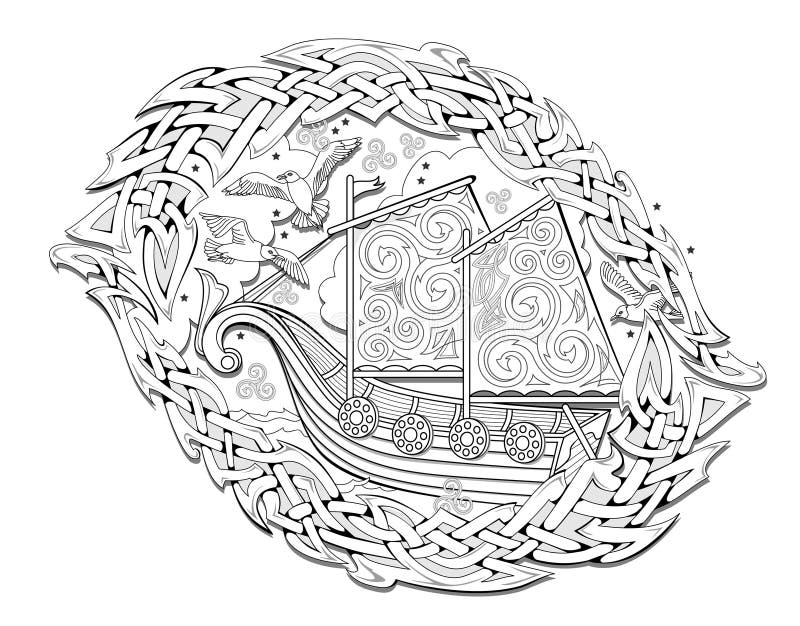 Viking kids coloring page stock illustration illustration of character