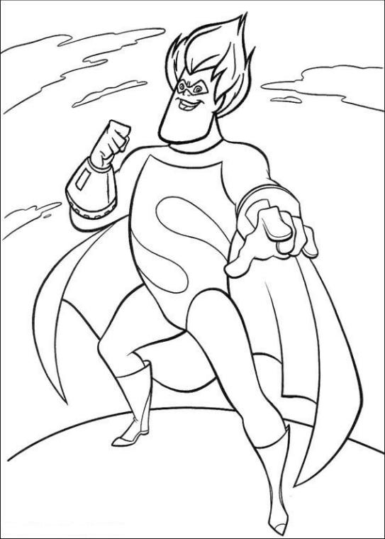 Get this incredibles coloring pages for kids syndrome the villain