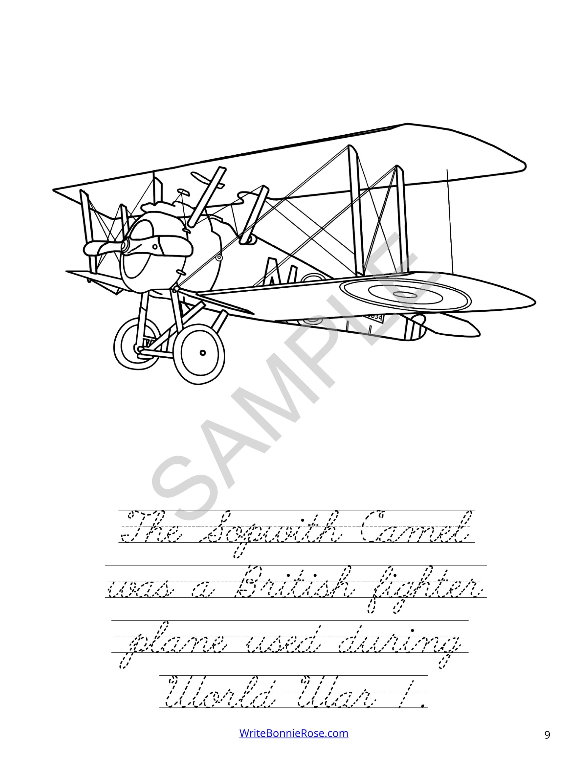History in the air coloring book