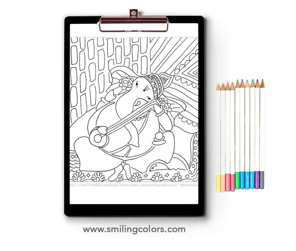 Free printable ganesha coloring pages