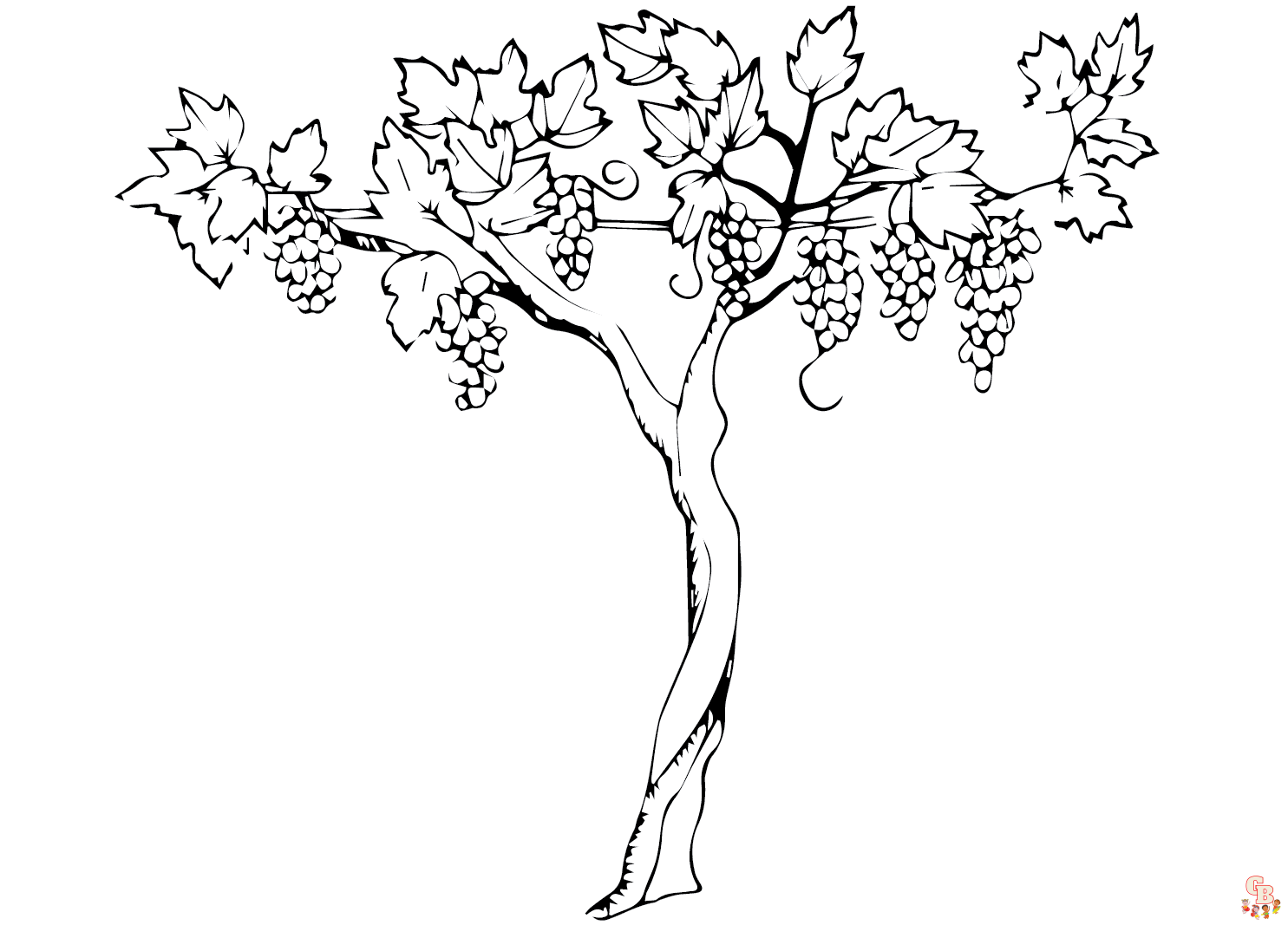 Printabe vine coloring pages free for kids and adults
