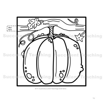 Pumpkin vine coloring pages connected by succulent teaching llc tpt